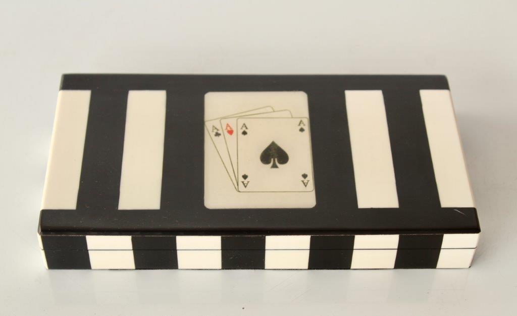 Black & White Triple Card Box